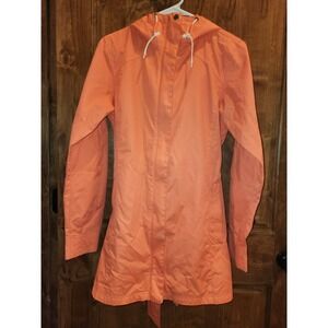 Columbia Jacket Womens Med Coral Omni Shield Advanced Repellency Hood Raincoat